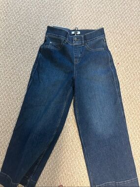 Spanx Wide Leg Crop Jeans Size Small Petite